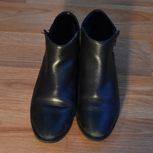 Aldo Julianna Real Leather Ankle Boots, Black, 6.5